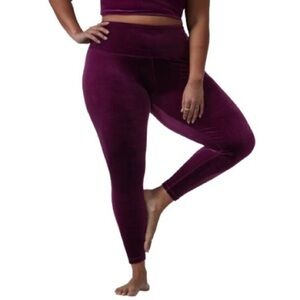 Athleta Velvet Leggings in Rich Purple